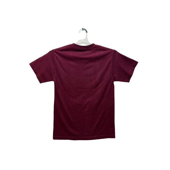 Neff Burgundy Graphic T-Shirt S 100% Cotton Short Sleeve Crewneck - Picture 4 of 6